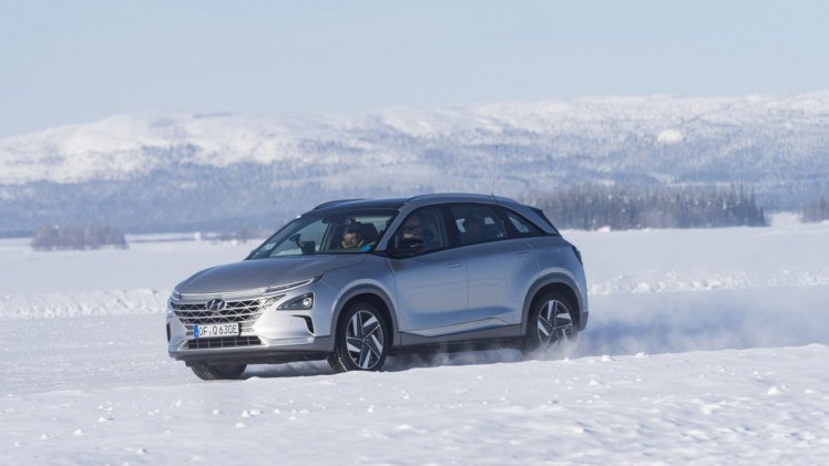 Hyundai testte de nieuwe Kona Electric en Nexo onder extreme winterse omstandigheden.