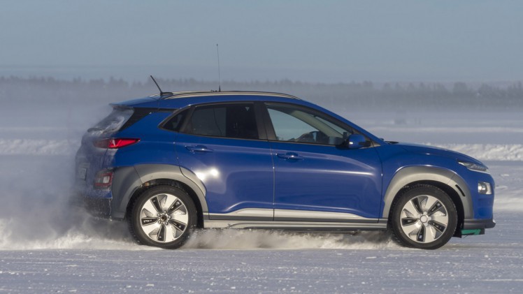 Hyundai testte de nieuwe Kona Electric en Nexo onder extreme winterse omstandigheden.