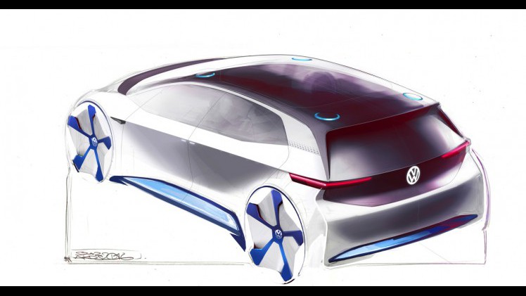 Volkswagen introduceert I.D. Concept op Autosalon Parijs 2016, een volledig elektrische Volkswagen met 600 kilometer actieradius en zelfrijdende functie vanaf 2025;