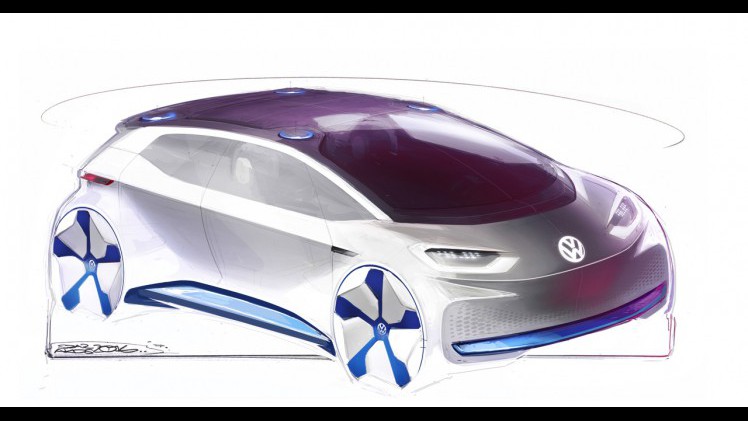 Volkswagen introduceert I.D. Concept op Autosalon Parijs 2016, een volledig elektrische Volkswagen met 600 kilometer actieradius en zelfrijdende functie vanaf 2025;