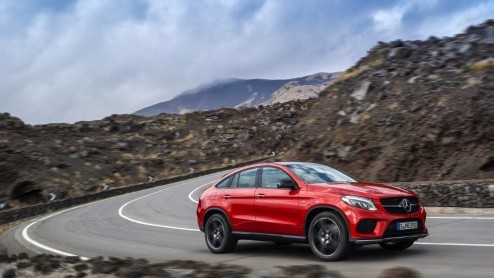 Onthulling Mercedes-Benz GLE Coup, de sportieve broer van de M-Klasse, die in 2015 op de markt komt.