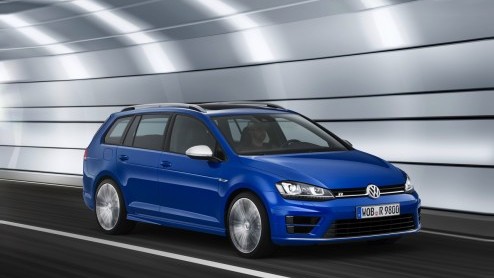Volkswagen presenteert Golf R Variant in Los Angeles.