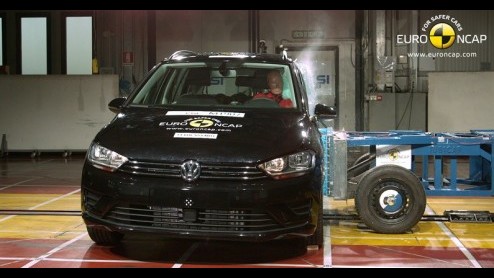 EuroNCAP score Renault Megane facelift 2014 en nieuwe Volkswagen Golf Sportsvan.