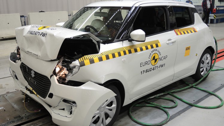 De Suzuki Swift, Skoda Kodiaq, Mini Countryman en Nissan Micra zijn door EuroNCAP op veiligheid getest.