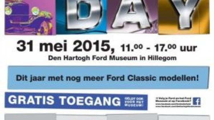 Voor liefhebbers van Ford-modellen is er op 31 mei de Ford Experience Day met aandacht voor Ford klassiekers en youngtimers.