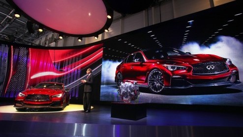 GT-R motor voor Infiniti Q50 Eau Rouge is live gegaan op de Autosalon van Genve.