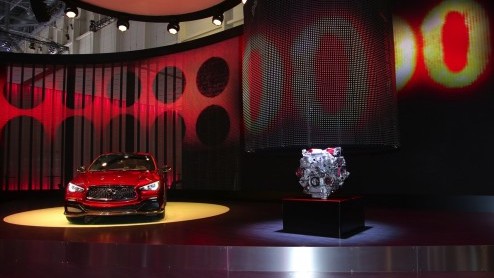 GT-R motor voor Infiniti Q50 Eau Rouge is live gegaan op de Autosalon van Genve.