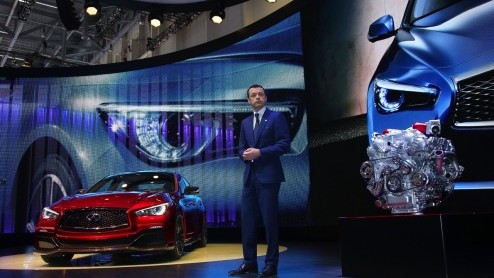 GT-R motor voor Infiniti Q50 Eau Rouge is live gegaan op de Autosalon van Genve.