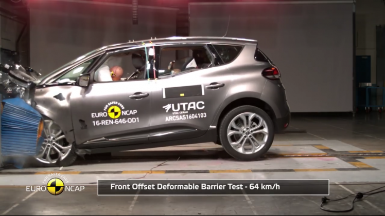 Geen vijfsterrenregen bij crashtests EuroNCAP voor Kia Niro, Toyota Hilux, Subaru Levorg en Renault Scnic.