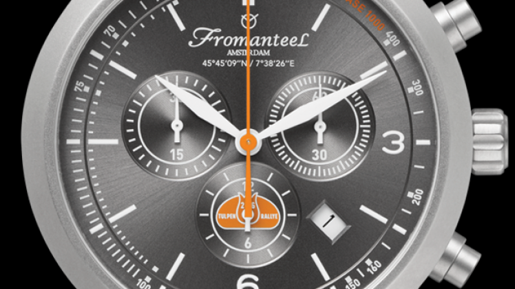 Fromanteel Watches brengt als Partner van de Tulpenrallye 2016 de Tulip 63 Chrono als exclusief horloge uit.