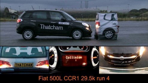 Test Fiat City Brake Control. Fiat levert als een van de weinige merken een optioneel noodremsysteem voor in de stad en fileverkeer. Verkrijgbaar op de Panda en 500L.