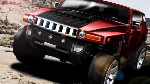Hummer toont een nieuwe concept. Zou dit dan die kleinere Hummer zijn waar over gesproken wordt? De autobouwer zette drie studenten aan het werk om een ontwerp te maken, die vervolgens met bijgaand re