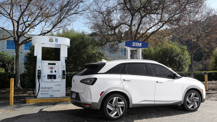 Hyundai onthulde de nieuwe Nexo op waterstof in las Vegas.