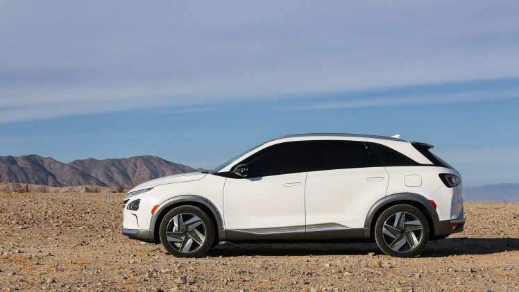 Hyundai onthulde de nieuwe Nexo op waterstof in las Vegas.