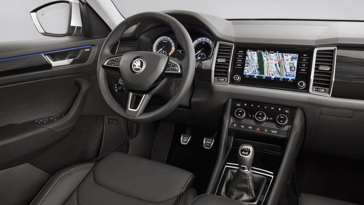 Alle details over het onthulde interieur van de Skoda Kodiaq.