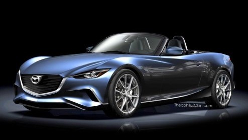 De Mazda MX-5 wordt in 2015 vervangen door een nieuwe generatie van de roadster. De kunstenaars van Theophilus Chin hebben op basis van de eerste informatie een computerschets gemaakt.