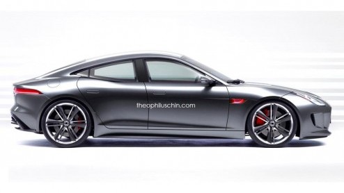 Mocht Jaguar zich met de F-Type ook in de trendy 4-deurs coup hype gaan storten, dan ziet het model er ongeveer zo uit. Theophiluschin maakte een computerschets van de stijlvolle Brit.
