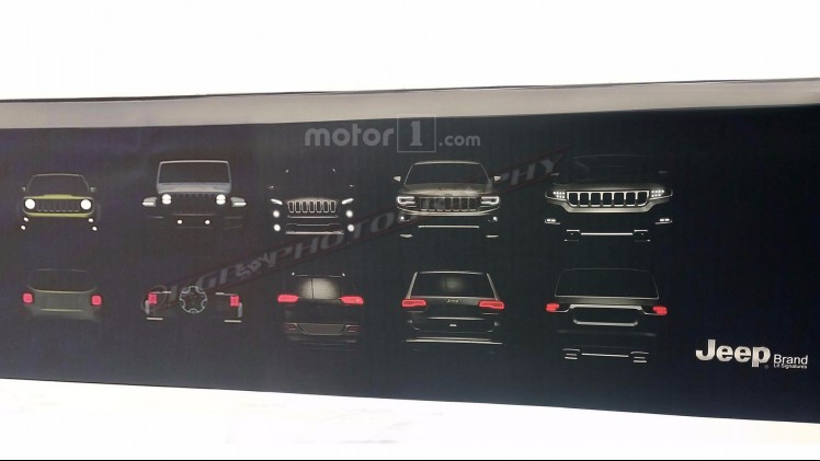 Bij een dealerpresentatie van Jeep in de VS zijn beelden opgedoken van een facelift voor de Jeep Wrangler en van een compleet nieuw model boven de Grand Cherokee.