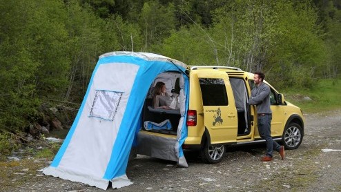 Volkswagen verhuurt Tramper en California voor vakanties via Camper Centrum Nederland.
