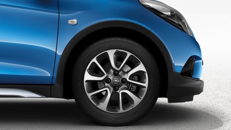 De Opel Karl komt ook als Rocks-uitvoering, iets hoger op de pootjes en met 'off-road'-aankleding.