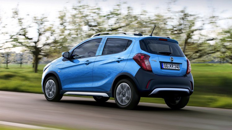 De Opel Karl komt ook als Rocks-uitvoering, iets hoger op de pootjes en met 'off-road'-aankleding.