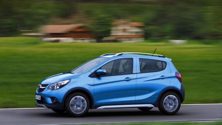 De Opel Karl komt ook als Rocks-uitvoering, iets hoger op de pootjes en met 'off-road'-aankleding.