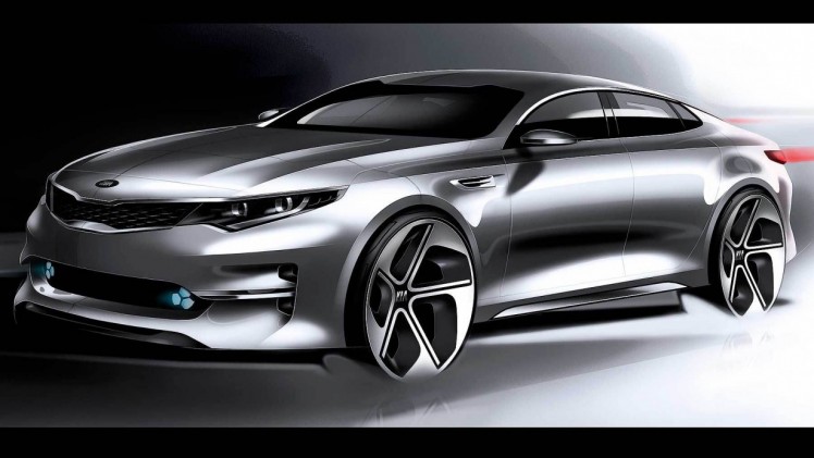 Nieuwe Kia Optima ziet als sedan het licht op de New York Auto Show van 2015.