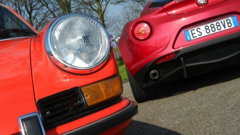 Levende legendes getest - Porsche 911E 1969 en Alfa Romeo 4C 2014