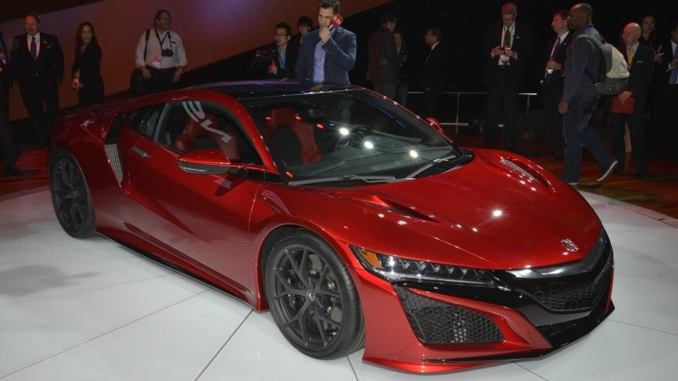 Onthulling Honda NSX als Acura NSX in Detroit tijdens NAIAS 2015.