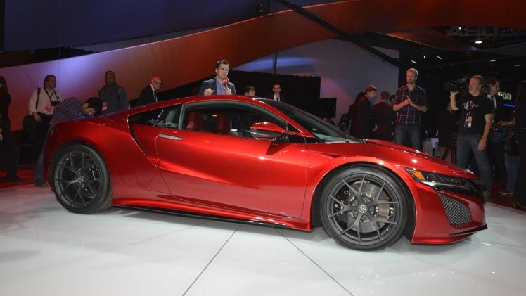 Onthulling Honda NSX als Acura NSX in Detroit tijdens NAIAS 2015.