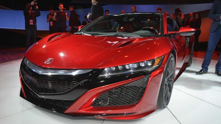 Onthulling Honda NSX als Acura NSX in Detroit tijdens NAIAS 2015.