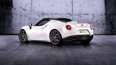 Alfa Romeo 4C Spider gaat begin 2015 in productie als luchtige versie van de 4C, met 1750TBi motor en 240 pk.
