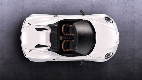 Alfa Romeo 4C Spider gaat begin 2015 in productie als luchtige versie van de 4C, met 1750TBi motor en 240 pk.