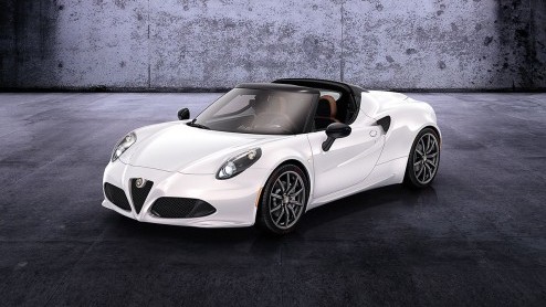 Alfa Romeo 4C Spider gaat begin 2015 in productie als luchtige versie van de 4C, met 1750TBi motor en 240 pk.