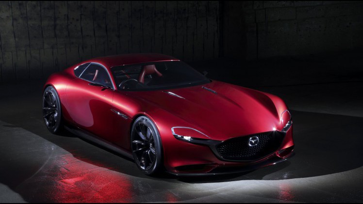 Mazda onthult spectaculaire RX-Vision Concept Car op Tokyo Motor Show. Het spectaculaire studiemodel is uitgerust met een rotatiemotor.