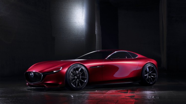 Mazda onthult spectaculaire RX-Vision Concept Car op Tokyo Motor Show. Het spectaculaire studiemodel is uitgerust met een rotatiemotor.