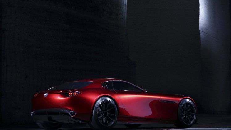 Mazda onthult spectaculaire RX-Vision Concept Car op Tokyo Motor Show. Het spectaculaire studiemodel is uitgerust met een rotatiemotor.