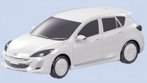 Kan dan niets geheim blijven? Mazda heeft een ontwerp vast laten leggen bij het bureau voor de harmonisatie van de interne markt (OHIM). De afbeelding hiervan is uitgelekt, zodoende kunnen wij een bli