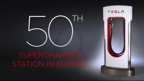 Er zijn meer dan 50 Tesla Superchargers in Europa beschikbaar om de Tesla Model S te kunnen snelladen.