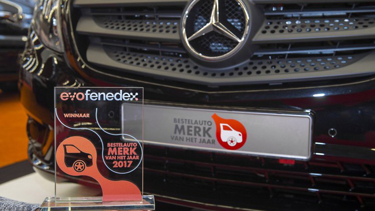 Mercedes kreeg van Evonedex de titel Bestelautomerk van het Jaar.
