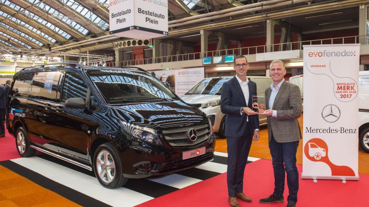 Mercedes kreeg van Evonedex de titel Bestelautomerk van het Jaar.