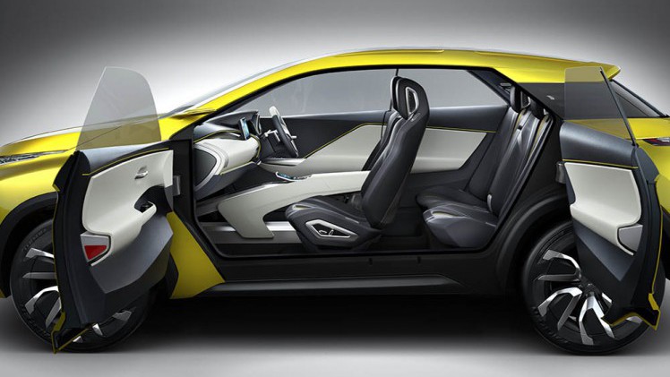 Mitsubishi presenteert elektrische SUV eX Concept op Tokio Motor Show 2015.