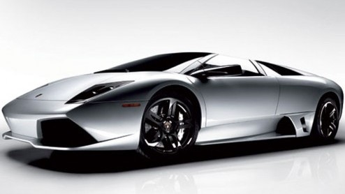 Het is wit, heeft een 6,5 liter V12 en je kunt het dak eraf halen. Juist, de Lamborghini Murcielago LP640 Roadster.