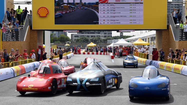 Het universiteitsteam uit Twente heeft de Shell Eco-marathon in Londen gewonnen.