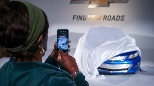 Nieuwe generatie Chevrolet Volt in de maak. Debuut op Detroit Auto Show in januari 2015, maar deze auto komt niet naar Europa.