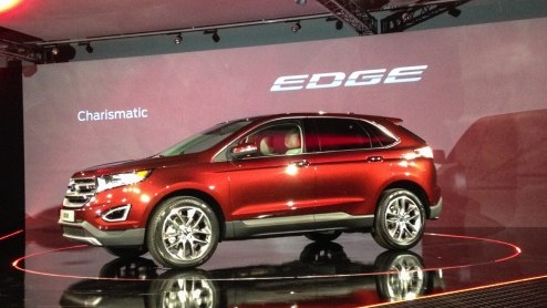 Onthulling Ford Edge SUV in Keulen. Eerste details en informatie omtrent nieuwe SUV-vlaggenschip. Introductie Ford Edge in zomer 2015.