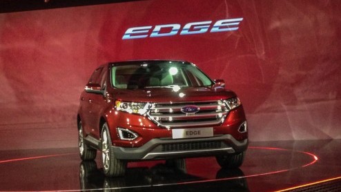 Onthulling Ford Edge SUV in Keulen. Eerste details en informatie omtrent nieuwe SUV-vlaggenschip. Introductie Ford Edge in zomer 2015.
