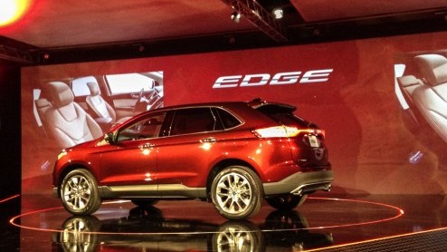 Onthulling Ford Edge SUV in Keulen. Eerste details en informatie omtrent nieuwe SUV-vlaggenschip. Introductie Ford Edge in zomer 2015.