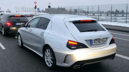 Facelift Mercedes-Benz B-Klasse W246 en CLS (C218) op komst. Presentatie op Autosalon van Parijs in 2014.