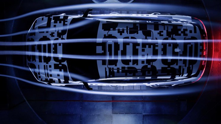 Audi heeft de stroomlijn van de nieuwe e-tron geoptimaliseerd in de windtunnel.